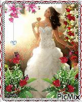 Her wedding dress. GIF animata