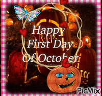 Happy first Day of October! GIF animado