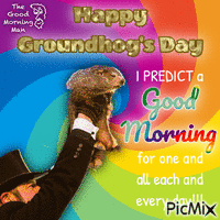 Happy Groundhog's Day アニメーションGIF