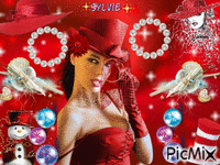 chapeau rouge ma création a partager sylvie - GIF animé gratuit