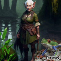 THE WITCH AND THE FROG - GIF animado grátis