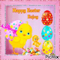 Happy Easter, enjoy - Ingyenes animált GIF