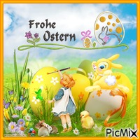 Frohe Ostern анимирани ГИФ