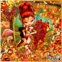 Autumn Fairy - GIF animado gratis