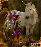 Fairy and Unicorn - Gratis geanimeerde GIF