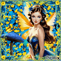 Butterfly Fairy Portrait - Безплатен анимиран GIF
