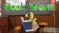 Book Worm animuotas GIF