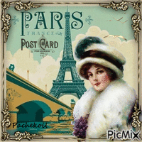 Paris vintage - Besplatni animirani GIF