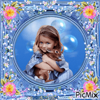 Portrait fillette par BBM animerad GIF