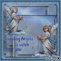 Sending Angels to watch over you Gif Animado