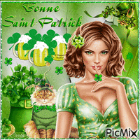 Saint Patrick - GIF animado grátis