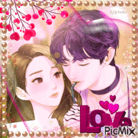 Manga - Love - Zdarma animovaný GIF