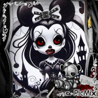03/10...Creepy - Minnie Mousse....concours Animated GIF