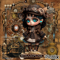 STEAMPUNK LITTLE GIRL - Free animated GIF
