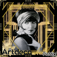 Art Deco en Noir et Or - 免费动画 GIF