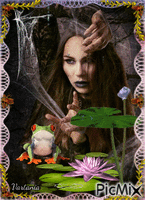 La sorcière et la grenouille - Darmowy animowany GIF
