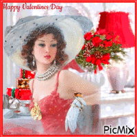 14. February. Happy Valentines day. GIF animasi
