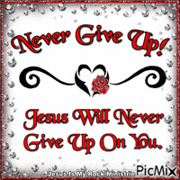 Never Give Up! - Darmowy animowany GIF