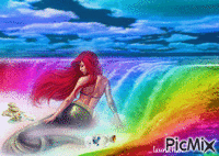 Mermaid laurachan - GIF animé gratuit