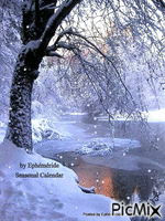 Paysage de neige Snowing landscape - Bezmaksas animēts GIF
