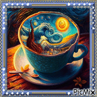 a cup of art - Gratis geanimeerde GIF