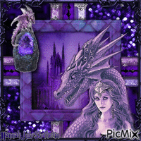 ♦Woman and her Dragon♦ - GIF animate gratis