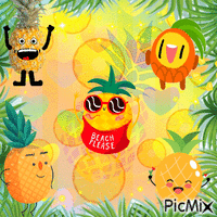 Funny Pineapples Animated GIF
