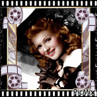 Rita Hayworth, Actrice américaine geanimeerde GIF