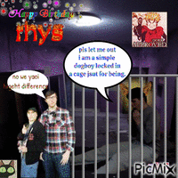 dogboy jerma locked in cage in the backrooms GIF animé
