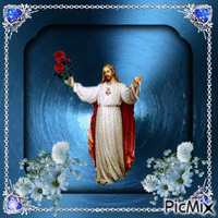JESUS and ROSES Animated GIF