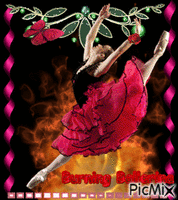 BURNING BALLERINA - GIF animasi gratis
