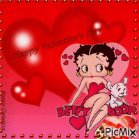 Concours : Betty Boop - Sant Valentin - Bezmaksas animēts GIF