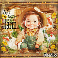Farm girl children - Δωρεάν κινούμενο GIF