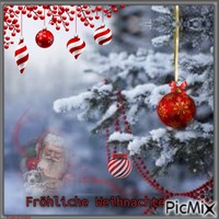 Fröhliche Weihnachten animovaný GIF