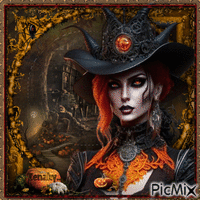 Halloween - Portrait gothique - GIF animado grátis