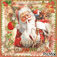 Christmas postcard Santa Claus