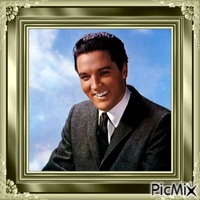 Elvis Presley.  that smile is wow animeret GIF