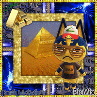 {{Ankha with her SWAG Lit new house}} Animiertes GIF