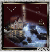 Lighthouse. animovaný GIF