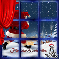 Fröhliche Weihnachten animovaný GIF