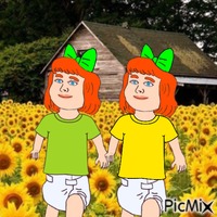 Field twins GIF animé