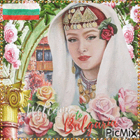 Bulgaria traditional woman - 免费动画 GIF