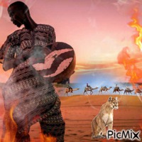 Coucher de feu de l'Afrique - ücretsiz png