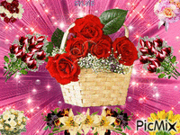 bouquet  de fleurs Sylvie - Zdarma animovaný GIF