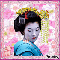 Geisha. animovaný GIF
