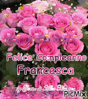 Felice Compleanno Francesca - GIF animé gratuit
