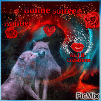 .. Les Loups ... M J B Créations - 無料のアニメーション GIF