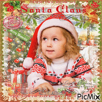 Santa Claus letter children - GIF animé gratuit