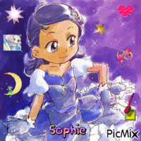 Giff Picmix Magical Dorémi Sophie en humaine créé par moi animovaný GIF