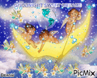 Good Night Sweet Dreams Angels animēts GIF